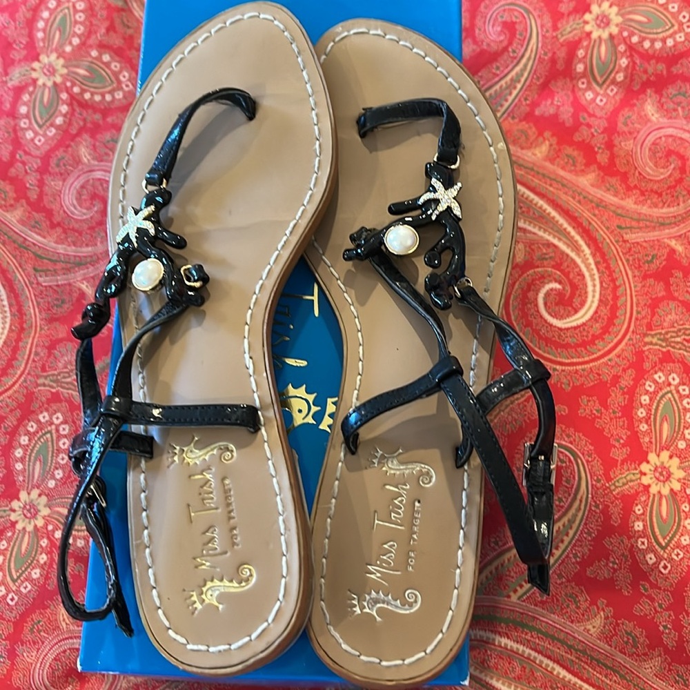 Miss Trish for Target black coral iconic resortwear sandals